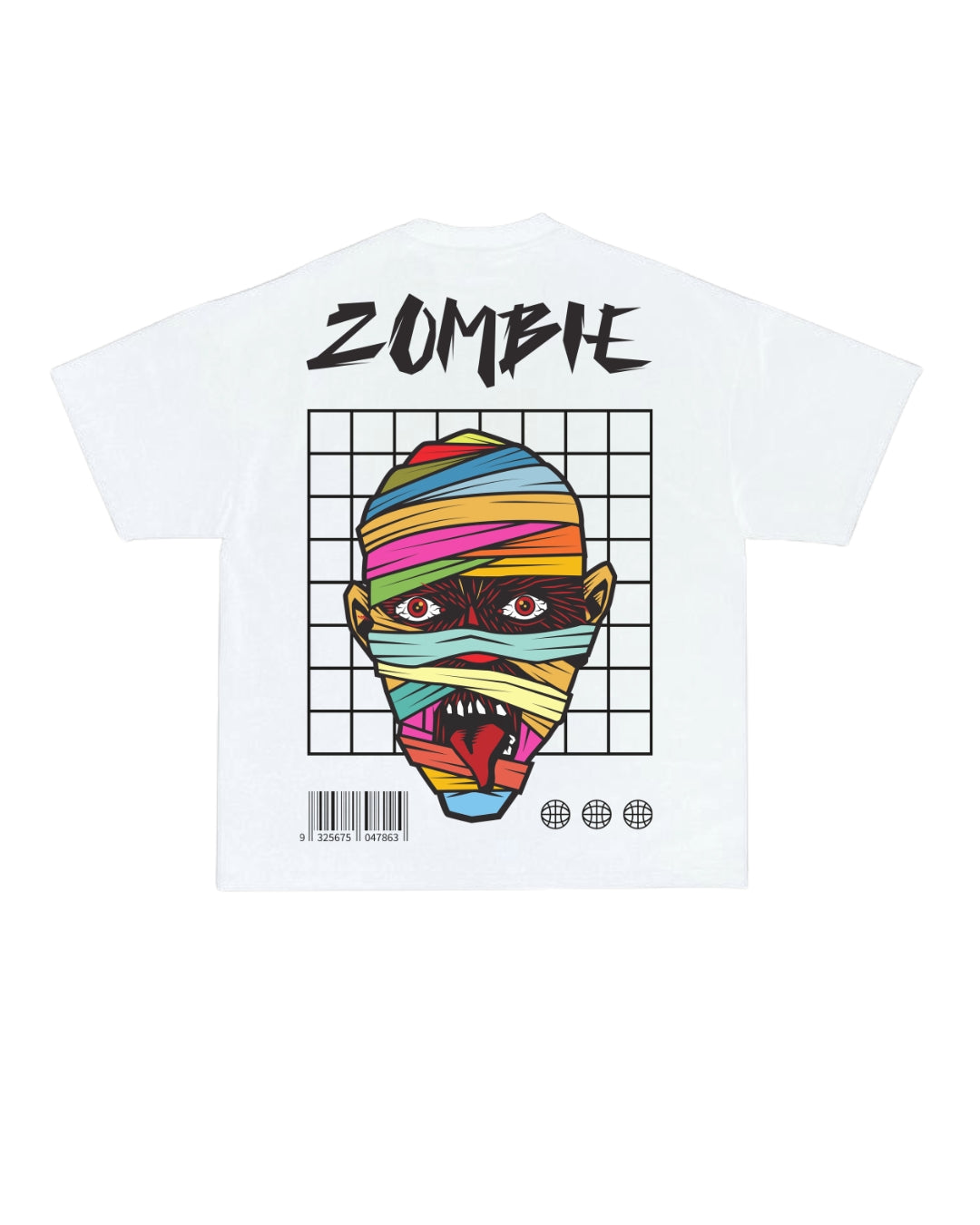 Zombie Back Print Graphic Oversized Unisex T-shirt