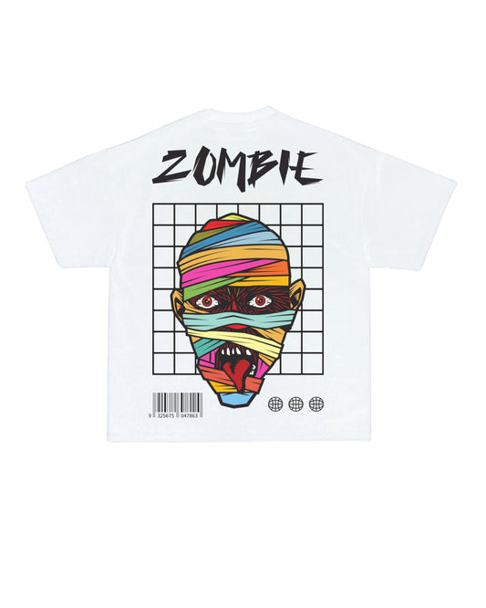 Zombie Back Print Graphic Oversized Unisex T-shirt