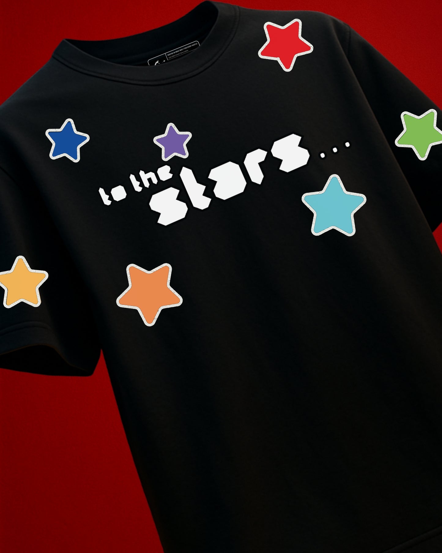 To The Stars Unisex Puff Print Tee – Oversized Fit