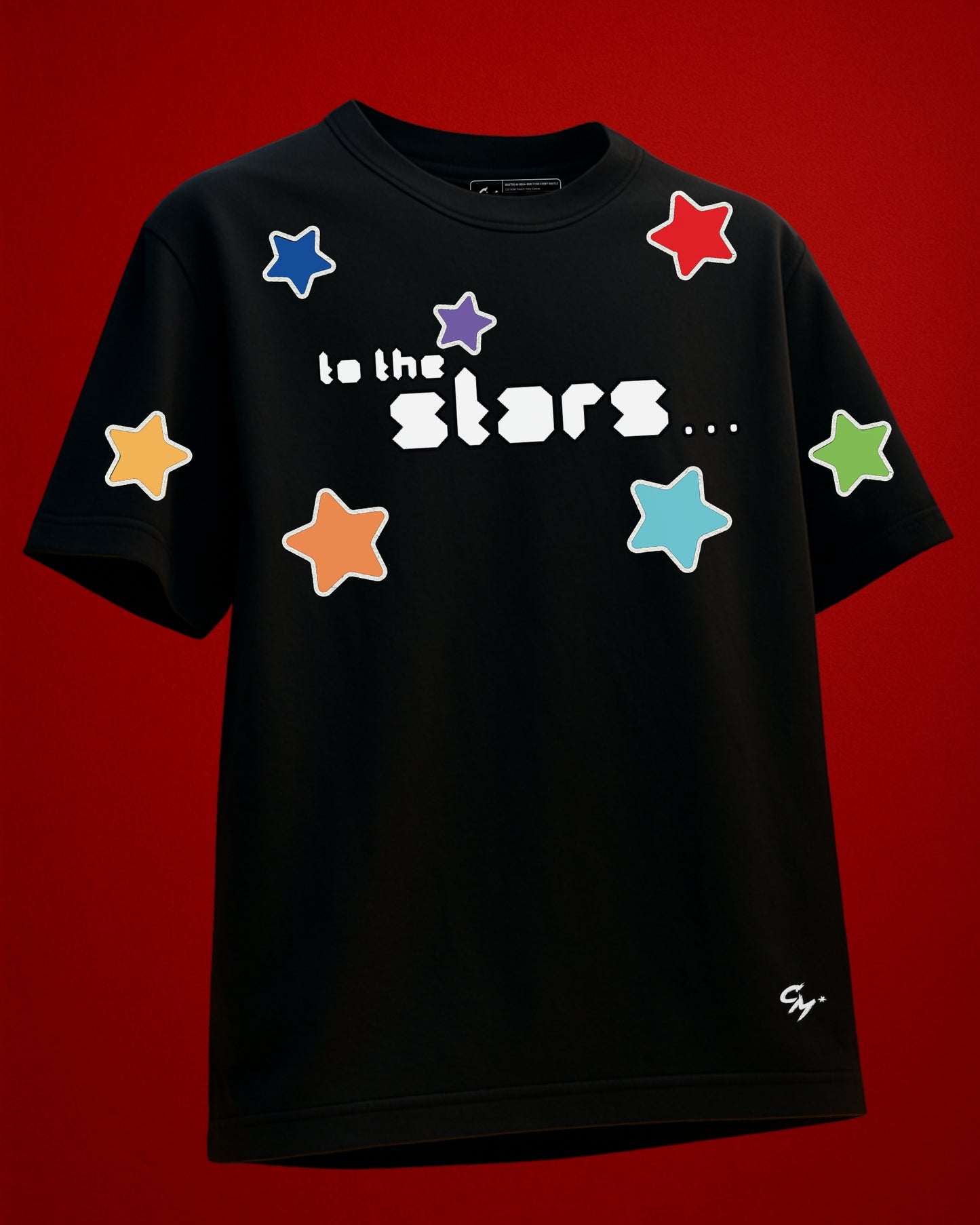 To The Stars Unisex Puff Print Tee – Oversized Fit