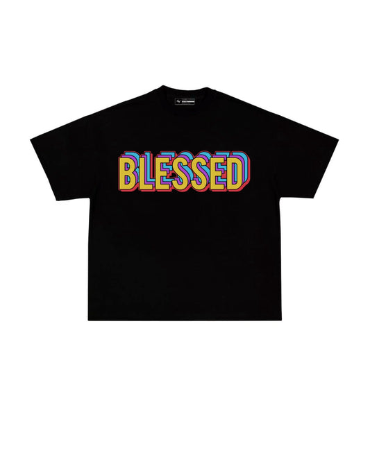 Unisex Blessed Print Oversized T-Shirt