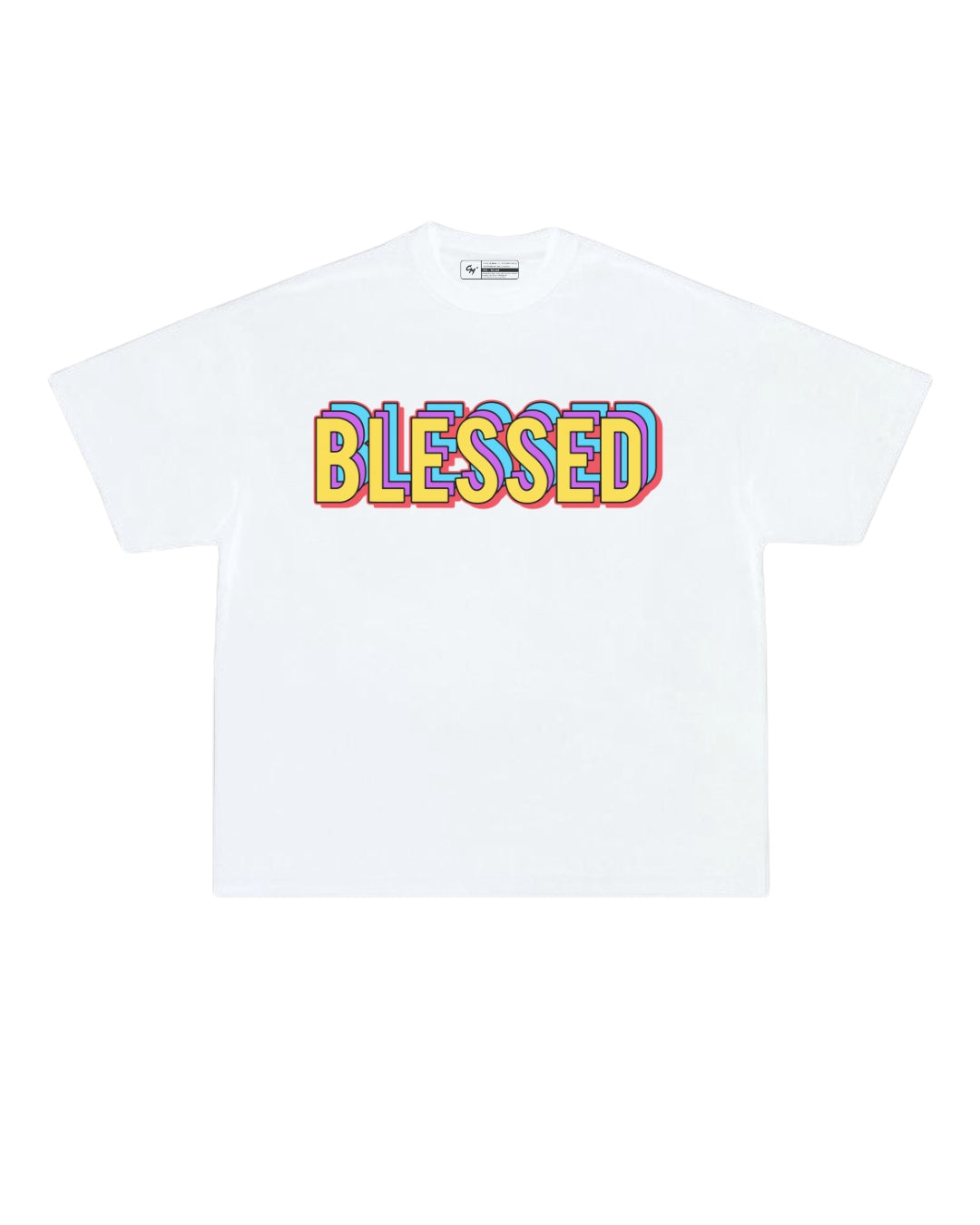 Unisex Blessed Print Oversized T-Shirt